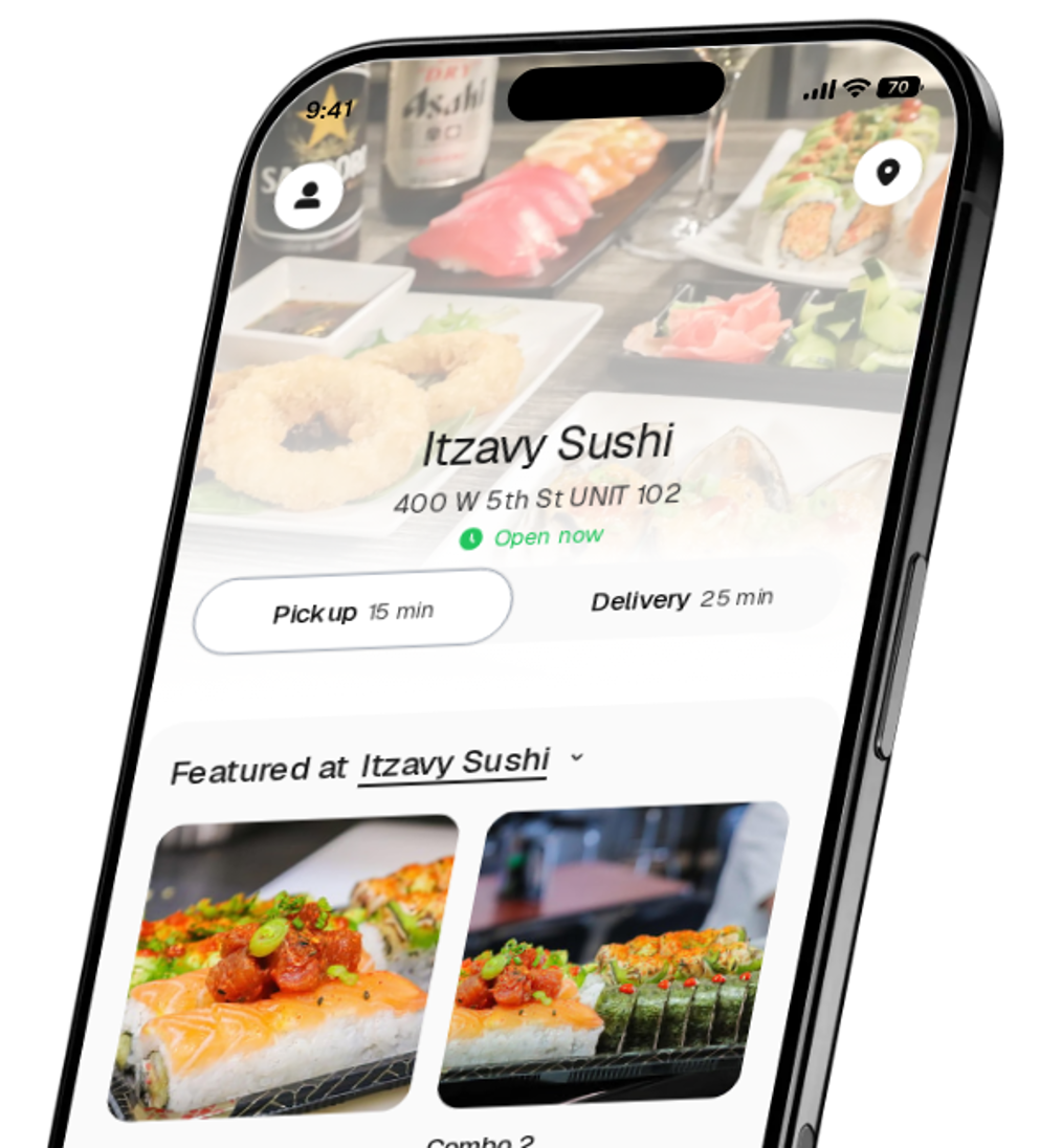 Itzavy Sushi app preview